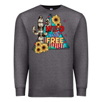Charcoal Heather Wıld and Free Premium Sweatshirt - JahusDesignShop