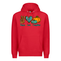 Red peace love pumpkins Premium Hoodie - Jasminsmagicworld