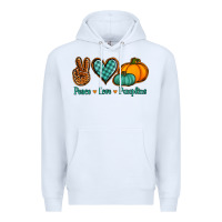 White peace love pumpkins Premium Hoodie - Jasminsmagicworld