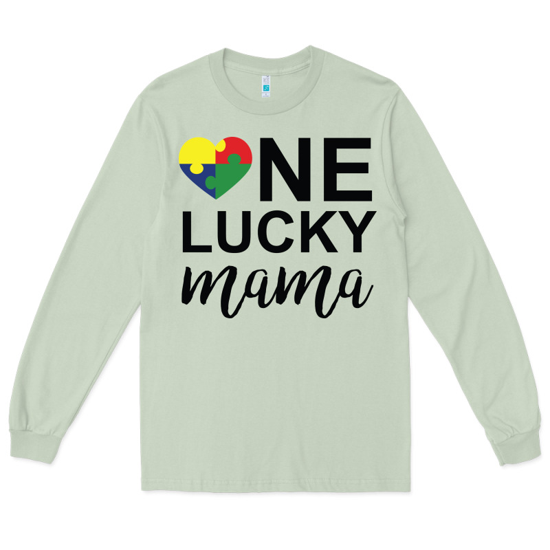 One Lucky Mama Long Sleeve Tee by CowhideDigitalArt | Teevron