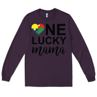 Plum one lucky mama Long Sleeve Tee - CowhideDigitalArt