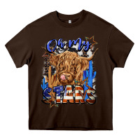 Chocolate Brown oh my stars Heavy Core Tee - CowGirlArtShop