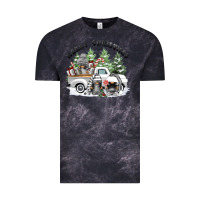 Cloud Black merry christmas gnomies Vintage Tee - FaDigitalArtStudio