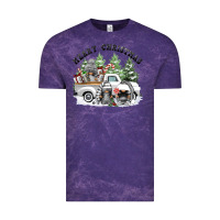 Cloud Purple merry christmas gnomies Vintage Tee - FaDigitalArtStudio