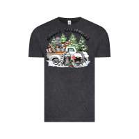 Vintage Black merry christmas gnomies Vintage Tee - FaDigitalArtStudio