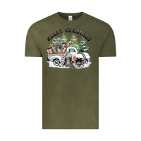 Vintage Olive merry christmas gnomies Vintage Tee - FaDigitalArtStudio