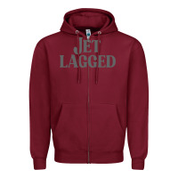 Burgundy jet lagged cute world traveler & funny vacation pullover hoodie Zipper Hoodie - linhVisuals
