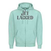 Seafoam jet lagged cute world traveler & funny vacation pullover hoodie Zipper Hoodie - linhVisuals