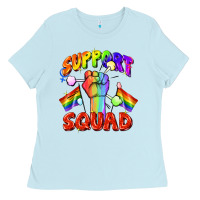 Baby Blue support squad pride Ladies Tee - FaDigitalArtStudio