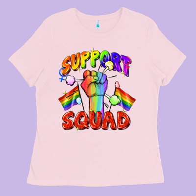 Support Squad Pride Ladies Tee Designed By Fadigitalartstudio