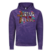 Cloud Purple jesus is my valentine Vintage Hoodie - CowhideDigitalArt
