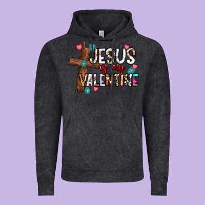Jesus Is My Valentine Vintage Hoodie Designed By Cowhidedigitalart