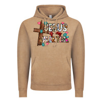 Vintage Coffee jesus is my valentine Vintage Hoodie - CowhideDigitalArt