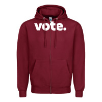 Burgundy vote   election voting political long sleeve t shirt Zipper Hoodie - linhVisuals
