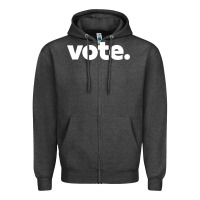 Charcoal Heather vote   election voting political long sleeve t shirt Zipper Hoodie - linhVisuals