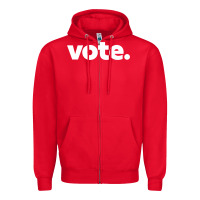 Red vote   election voting political long sleeve t shirt Zipper Hoodie - linhVisuals