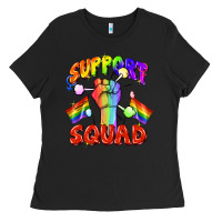 Black support squad pride Ladies Tee - FaDigitalArtStudio