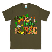 Army Green St. Patricks Day one lucky nurse Classic Tee - HowdyJamesFarm