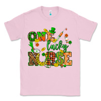 Bubblegum Pink St. Patricks Day one lucky nurse Classic Tee - HowdyJamesFarm