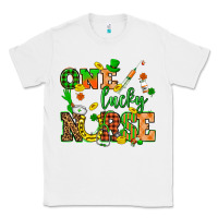 White St. Patricks Day one lucky nurse Classic Tee - HowdyJamesFarm