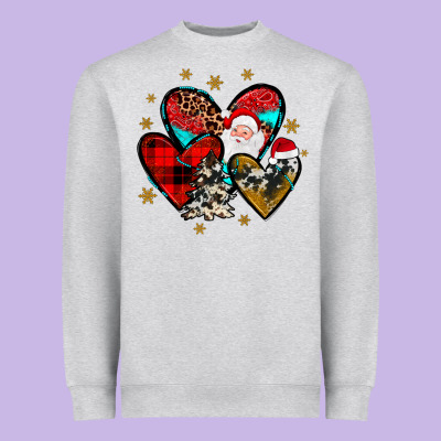 Heart  Wood Slice Ornament Heavyweight Sweatshirt Designed By Jahusdesignshop