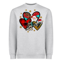 Heather Grey heart  wood slice ornament Heavyweight Sweatshirt - JahusDesignShop