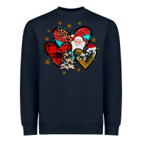 Navy heart  wood slice ornament Heavyweight Sweatshirt - JahusDesignShop