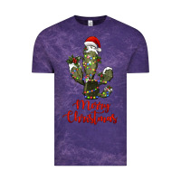 Cloud Purple merry christmas cactus Vintage Tee - RanaPortraitStore