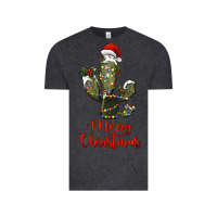 Vintage Black merry christmas cactus Vintage Tee - RanaPortraitStore