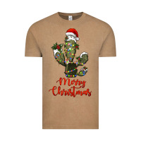 Vintage Coffee merry christmas cactus Vintage Tee - RanaPortraitStore