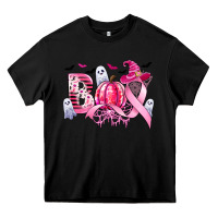 Black boo pink pumpkin witch breast cancer Heavy Core Tee - CowGirlArtShop