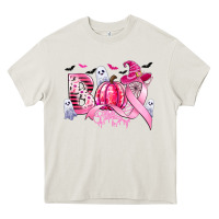 Cream boo pink pumpkin witch breast cancer Heavy Core Tee - CowGirlArtShop