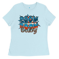 Baby Blue Boom boom baby Ladies Tee - FaDigitalArtStudio
