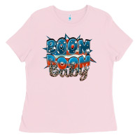 Bubblegum Pink Boom boom baby Ladies Tee - FaDigitalArtStudio