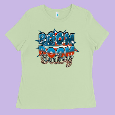 Boom Boom Baby Ladies Tee Designed By Fadigitalartstudio