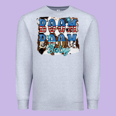 Boom Boom Baby Premium Sweatshirt Designed By Jahusdesignshop
