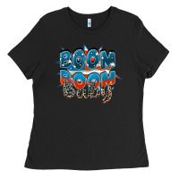 Black Boom boom baby Ladies Tee - FaDigitalArtStudio