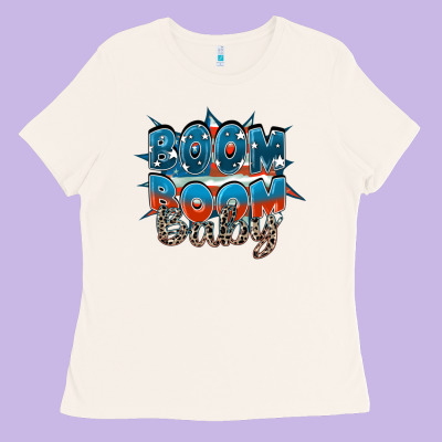 Boom Boom Baby Ladies Tee Designed By Fadigitalartstudio