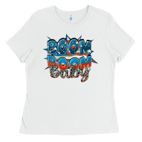 White Boom boom baby Ladies Tee - FaDigitalArtStudio