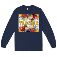 Navy Teacher Long Sleeve Tee - LillyAllenDesigns