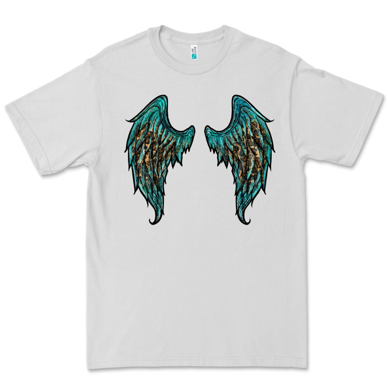 Turquoise Leopard Wings Premium Tee by RanaPortraitStore | Teevron