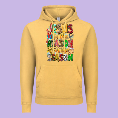 Jesus Is The Reason For The Season Vintage Hoodie Designed By Cowhidedigitalart