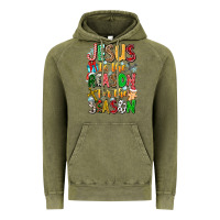 Vintage Olive jesus is the reason for the season Vintage Hoodie - CowhideDigitalArt
