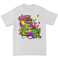 Dove Grey louisiana map mardi gras olivia Premium Tee - OliviaCreatesArt