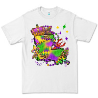 White louisiana map mardi gras olivia Premium Tee - OliviaCreatesArt