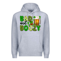Heather Grey bad and boozy Premium Hoodie - Artiststas