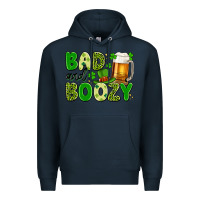Navy bad and boozy Premium Hoodie - Artiststas