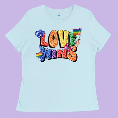 Love Wins Ladies Tee Designed By Fadigitalartstudio