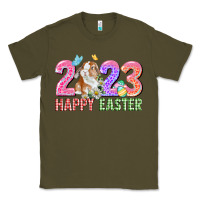 Army Green 2023 Happy Easter Classic Tee - CowGirlArtShop