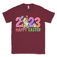 Burgundy 2023 Happy Easter Classic Tee - CowGirlArtShop